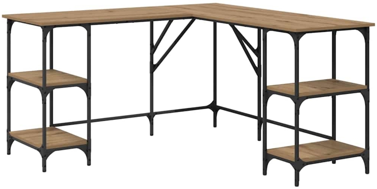 vidaXL Schreibtisch Artisan-Eiche 139 x 139 x 75 cm Holzwerkstoff 882869 Bild 1