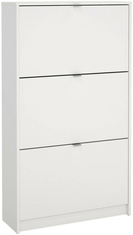 Dmora Schuhschrank Irina, Schuhregal, Mehrzweck-Eingangsgarderobe, Möbel für Schuhe, 70x24 h124 cm, Weiß Bild 1