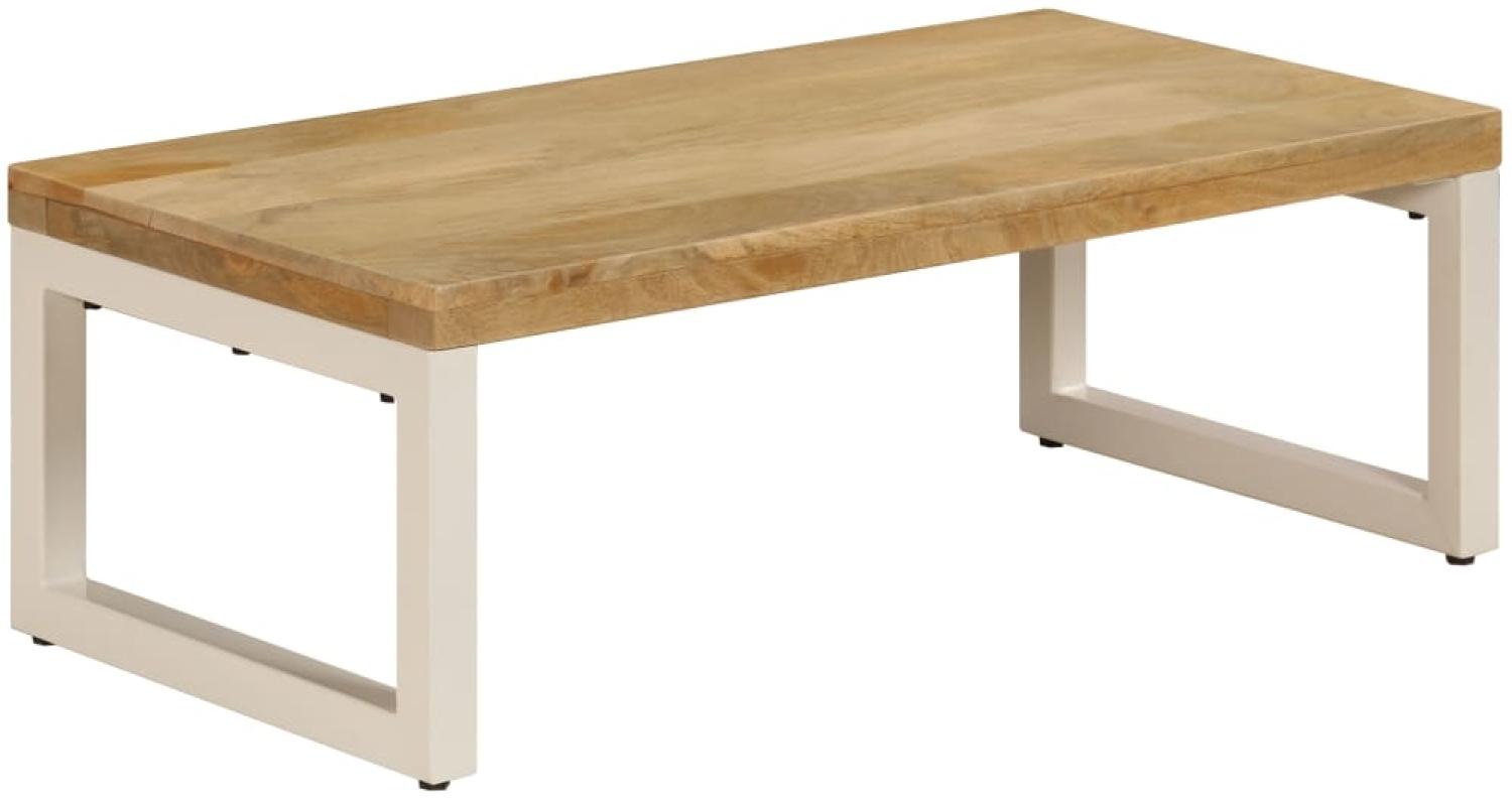 vidaXL Couchtisch 100 x 50 x 35 cm Mango-Massivholz und Stahl Bild 1