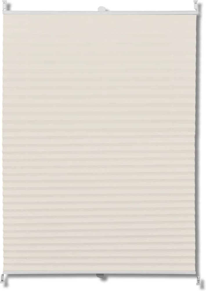 vidaXL Verdunkelungsplissee 90x100 cm Creme 240637 Bild 1
