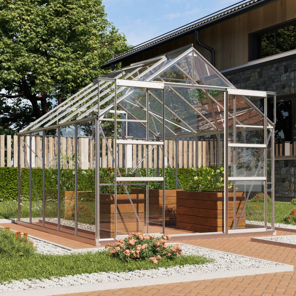 Vitavia Gewächshaus "Mars 8300", aluminium eloxiert, 8,3 m²,3 mm ESG Bild 1