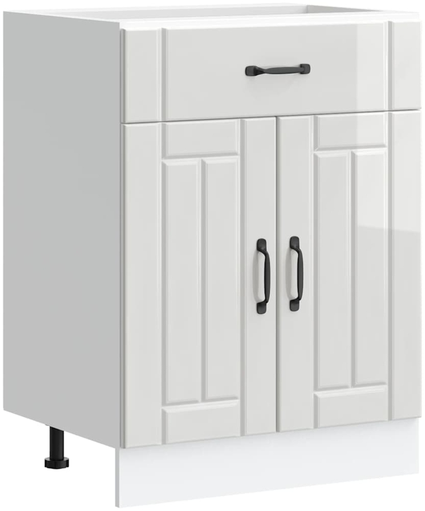 vidaXL Küchen-Unterschrank Lucca Hochglanz-Weiß Holzwerkstoff 853729 Bild 1