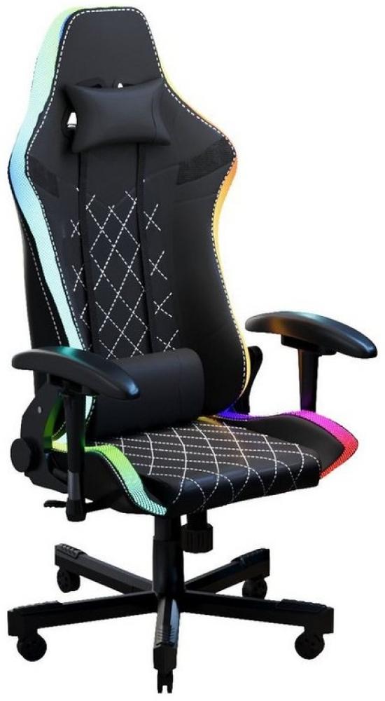 GUNJI Gaming Chair Gaming Stuhl mit LED, 150 kg Belastbarkeit, Bürostuhl für PU-Leder Bild 1