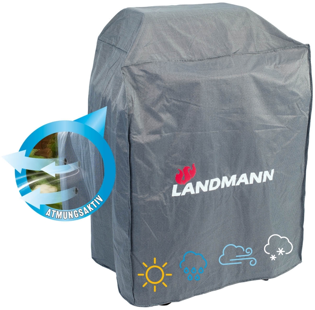 LANDMANN Wetterschutzhaube Premium - 55 x 117 x 90 cm - grau Bild 1