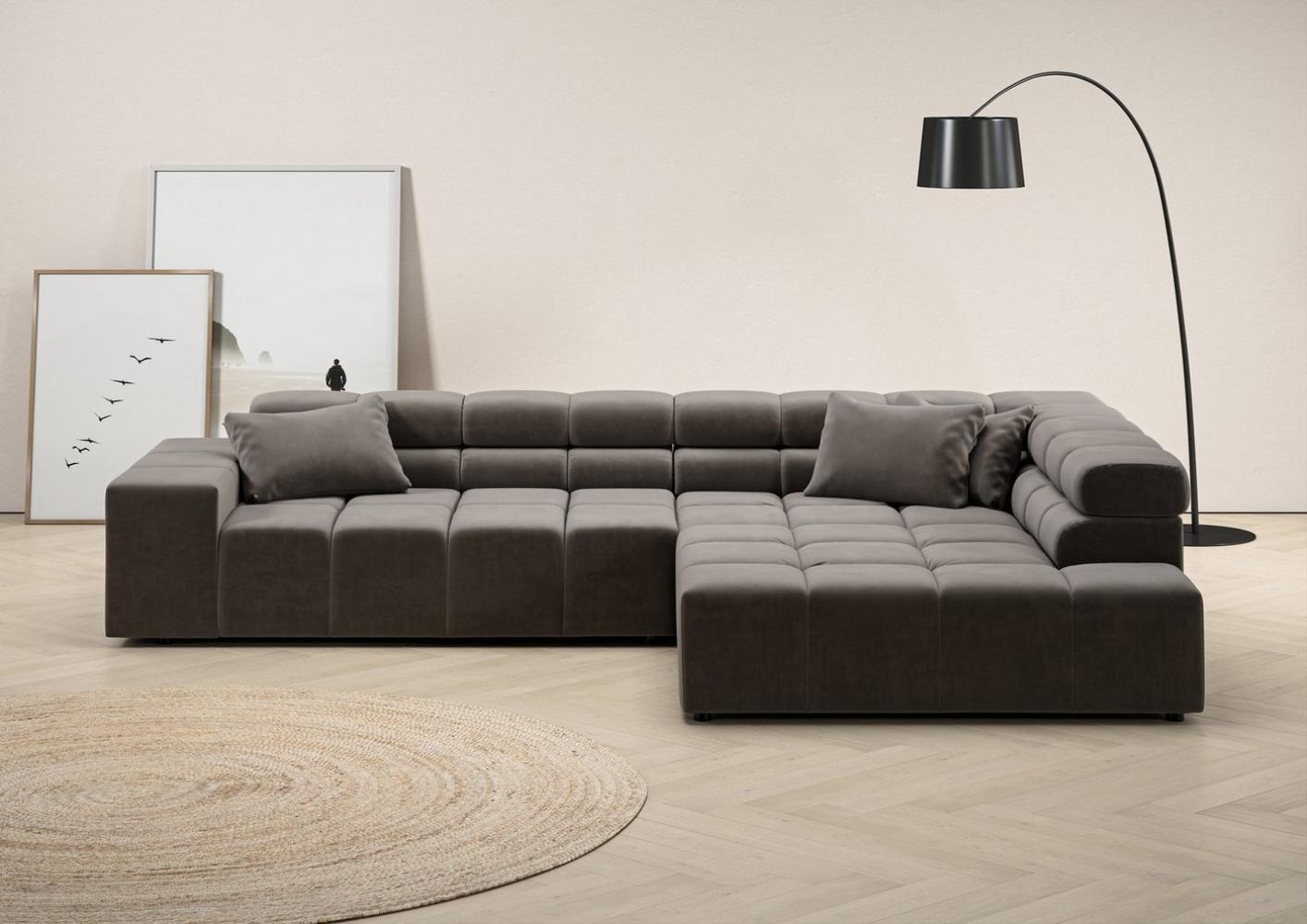 INOSIGN Ecksofa Ancona incl. Kopfteilverstellung, Zierkissen Breite 319cm, L-Form, wahlweise motorische Sitztiefenverstellung, auch in Cord + Easy Care Bild 1