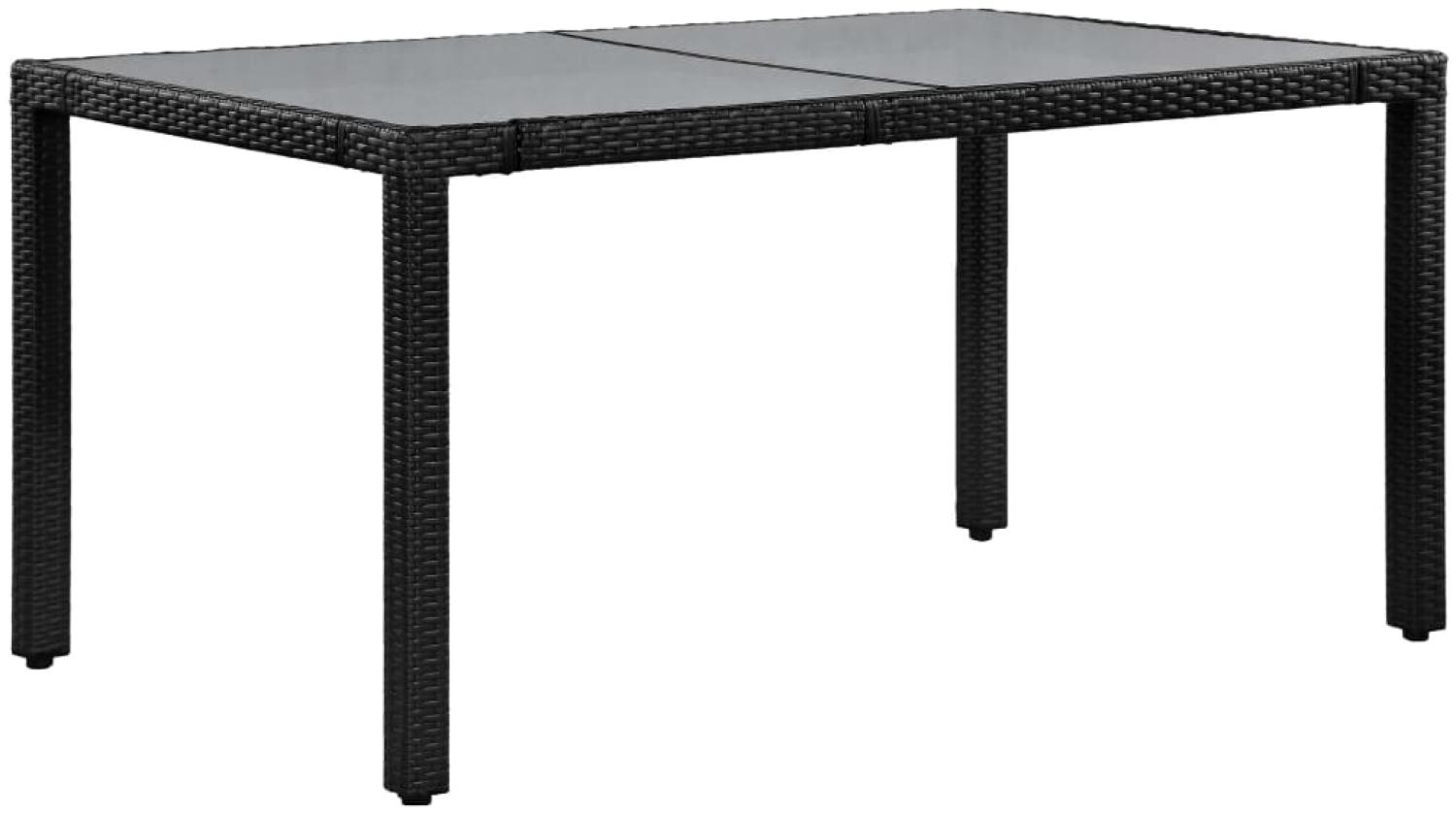 vidaXL 7-tlg. Garten-Essgruppe Poly Rattan Schwarz 44087 Bild 1