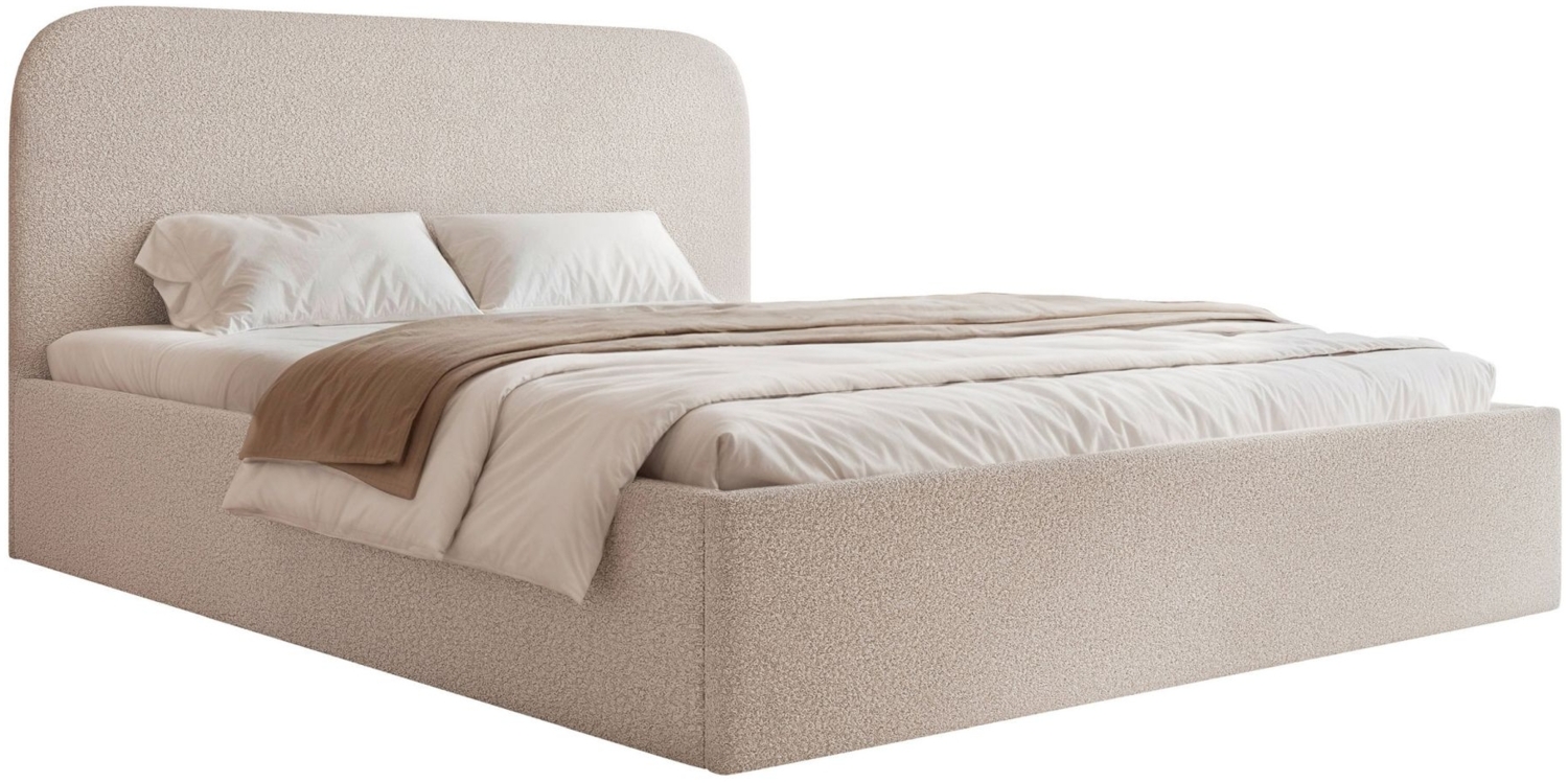 Selsey 'Sonvivo' Polsterbett mit Bettkasten, Bouclé, greige, 140x200 Bild 1
