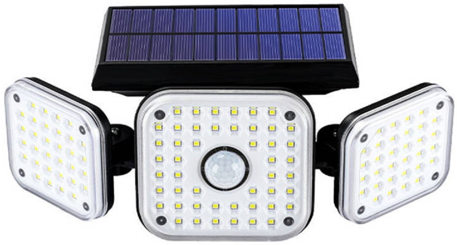 Superfire FF13-C 22W Solarlampe 300lm 2400mAh 3 Beleuchtungsmodi, Bewegungsmelder Außenbeleuchtung Schwarz Bild 1