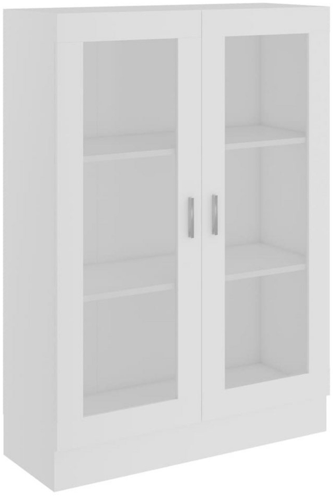 DOTMALL Vitrine Vitrinenschrank Weiß 82,5x30,5x115 cm Holzwerkstoff Bild 1