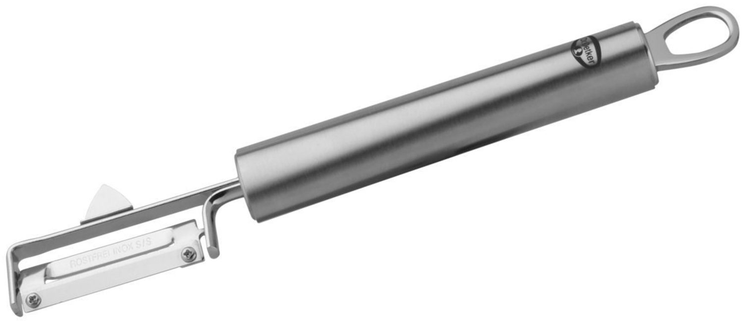 Dr. Oetker Kitchen Tools Stainless Steel Pendelschäler, Pendel Schäler, Gemüseschäler, Küchenhelfer, Edelstahl, Silber, 20 cm, 1945 Bild 1