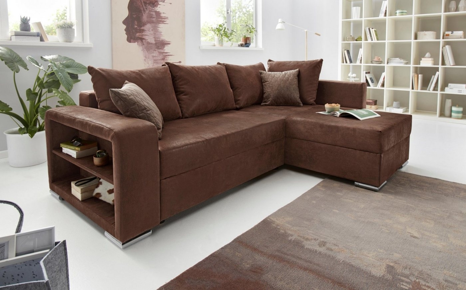 COLLECTION AB Ecksofa John L-Form, inklusive Bettfunktion und Bettkasten Bild 1