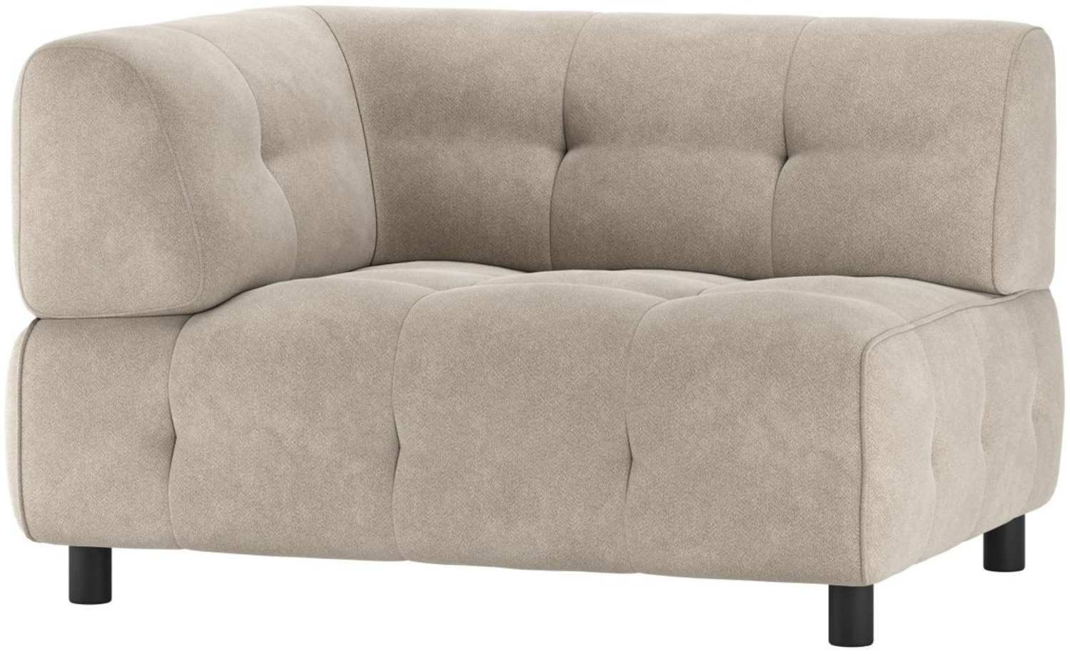 Modulsofa Louis aus gewebten Stoff Links, Creme Bild 1