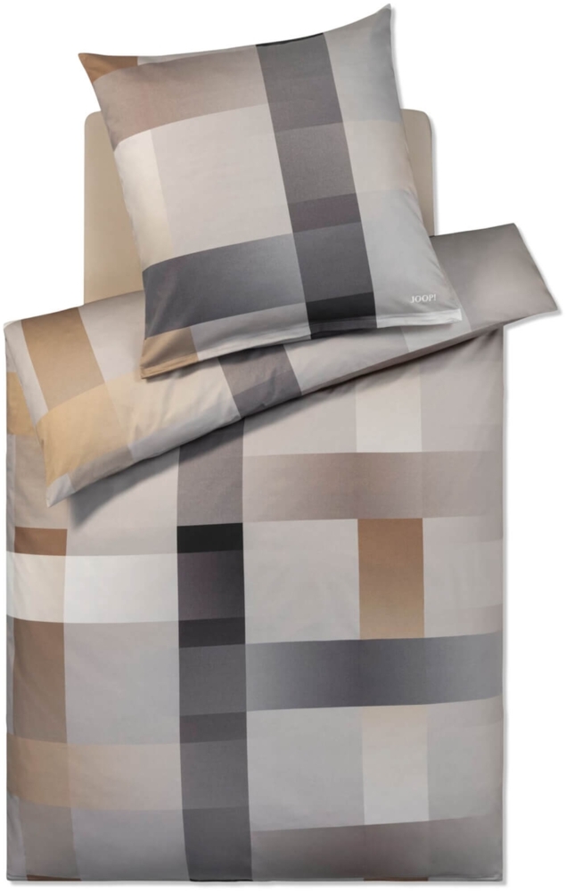 JOOP! Bettwäsche Woven 4108 07 Sand Mako Satin 200 x 220 + 2x 80 x 80 cm Bild 1