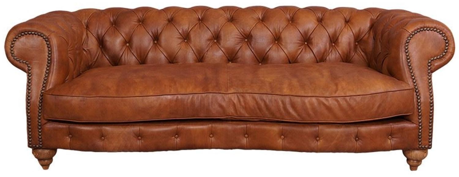 Clubsofa Castlefield 3-Sitzer Chesterfield-Stil "Columbia-Brown" Bild 1