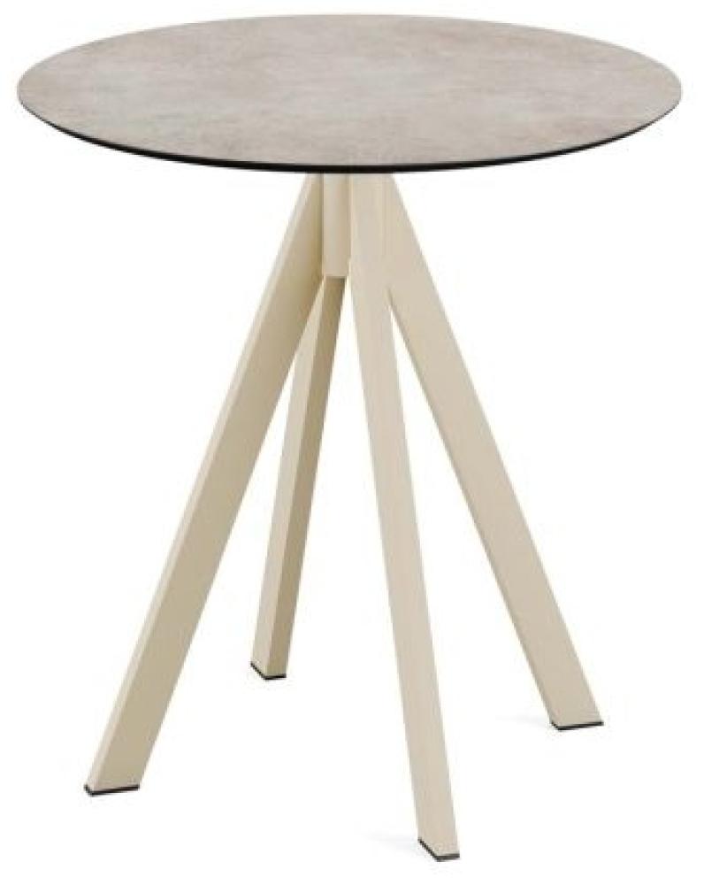 Infinity Terrassentisch Sand Gestell + Moonstone Hpl Ø70 Cm Bild 1