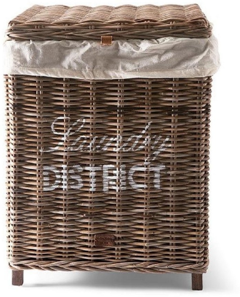 Rivièra Maison Badorganizer Wäschekorb Laundry District Rustic Rattan Bild 1