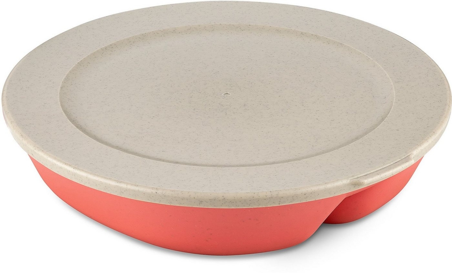 Koziol Menüteller mit Deckel Connect Separee, Speiseteller, Kunststoff-Holz-Mix, Nature Coral, 1. 5 L, 7278704 Bild 1