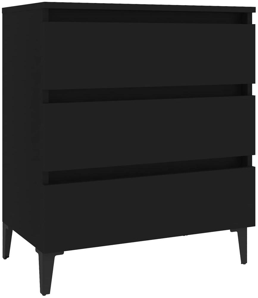 Sideboard "Jerichow" aus Spanplatte, Metall in Schwarz. Abmessungen (B/H/T) 60 x 69 x 35 cm Bild 1