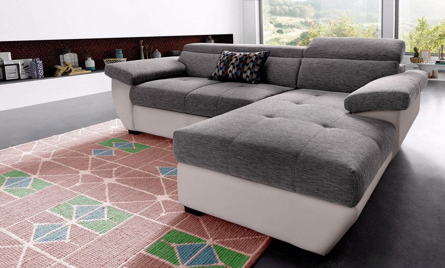 COTTA Ecksofa Speedway L-Form, inklusive Kopfteilverstellung, wahlweise mit Bettfunktion + Bettkasten Bild 1