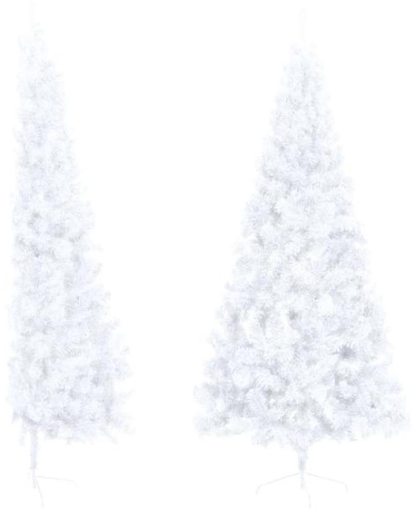 vidaXL Künstlicher Halb-Weihnachtsbaum mit Ständer Weiß 180 cm PVC 328419 Bild 1