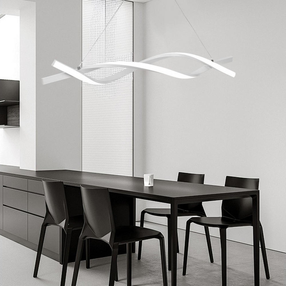 OULENBIYAR LED Pendelleuchte 24W Esstisch Hängeleuchte, Dimmbar mit Fernbedienung Hängeleuchte, LED fest integriert, Kaltweiß, Naturweiß, Warmweiß, Esszimmerlampe Küchenlampe Hängelampe Bild 1