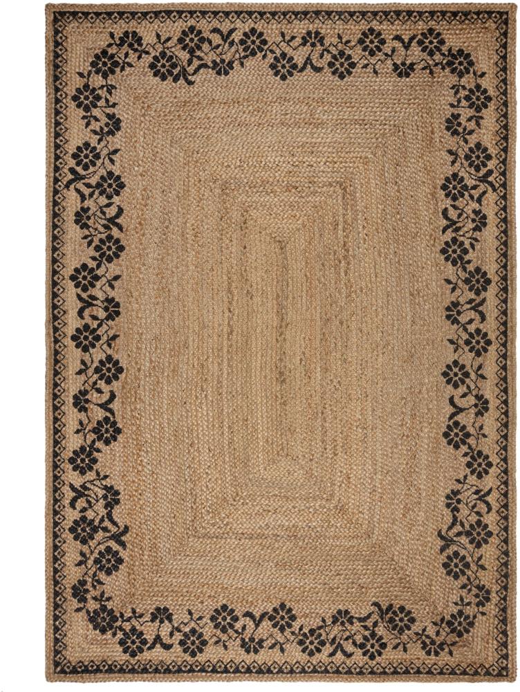 Kadima Design Nachhaltiger Jute-Teppich "Neath Mark" mit floralem Druck. 80x150 cm Bild 1