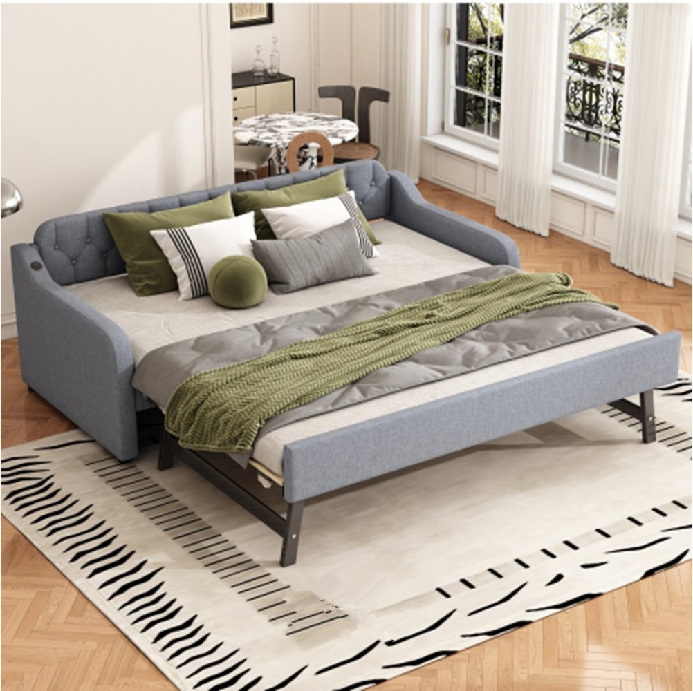 XDeer Schlafsofa Schlafsofa, Tagesbett, mit ausziehbares Rollbett, USB-Anschluss, 90*200cm Bild 1