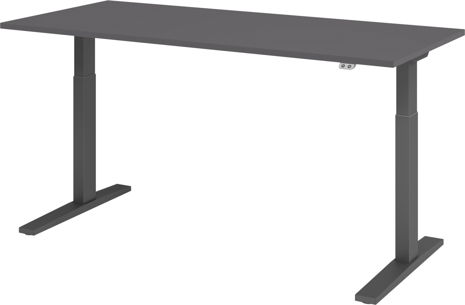 bümö elektrisch höhenverstellbarer Schreibtisch 180x80 cm in graphit, Gestell graphit - Schreibtisch höhenverstellbar elektrisch, elektrischer Schreibtisch & Gaming Tisch, XMKA-Serie Bürotisch, XMKA19-G-G Bild 1