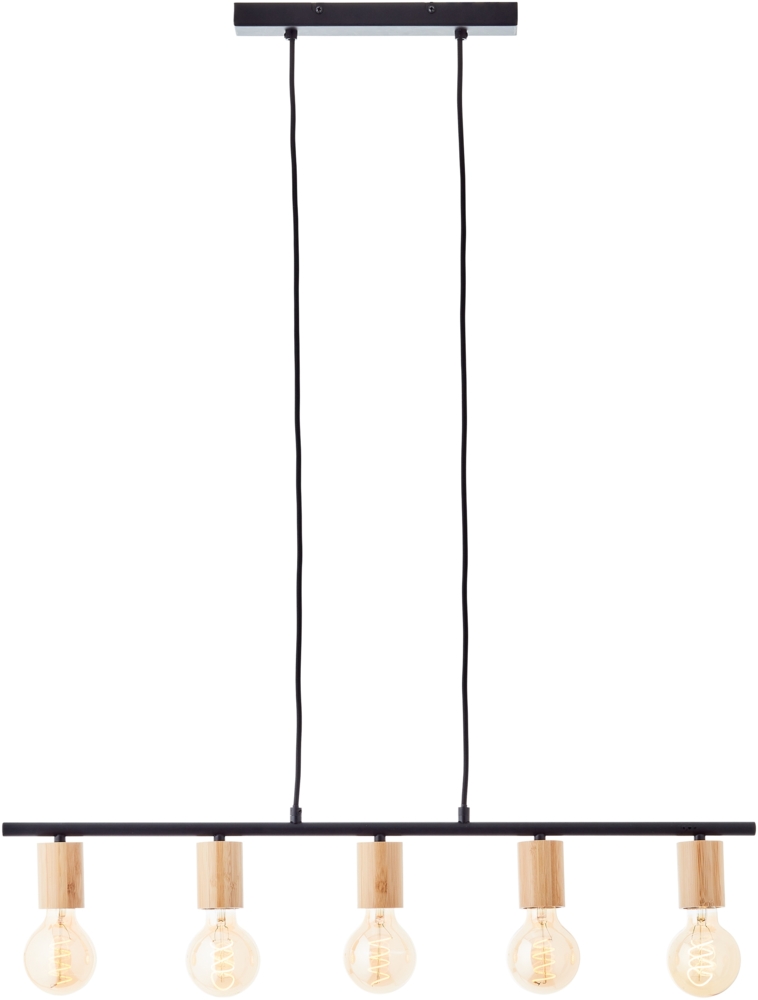 Brilliant AG Leuchten 99713-76 Kerry Pendelleuchte 5-flammig schwarz natur Bild 1