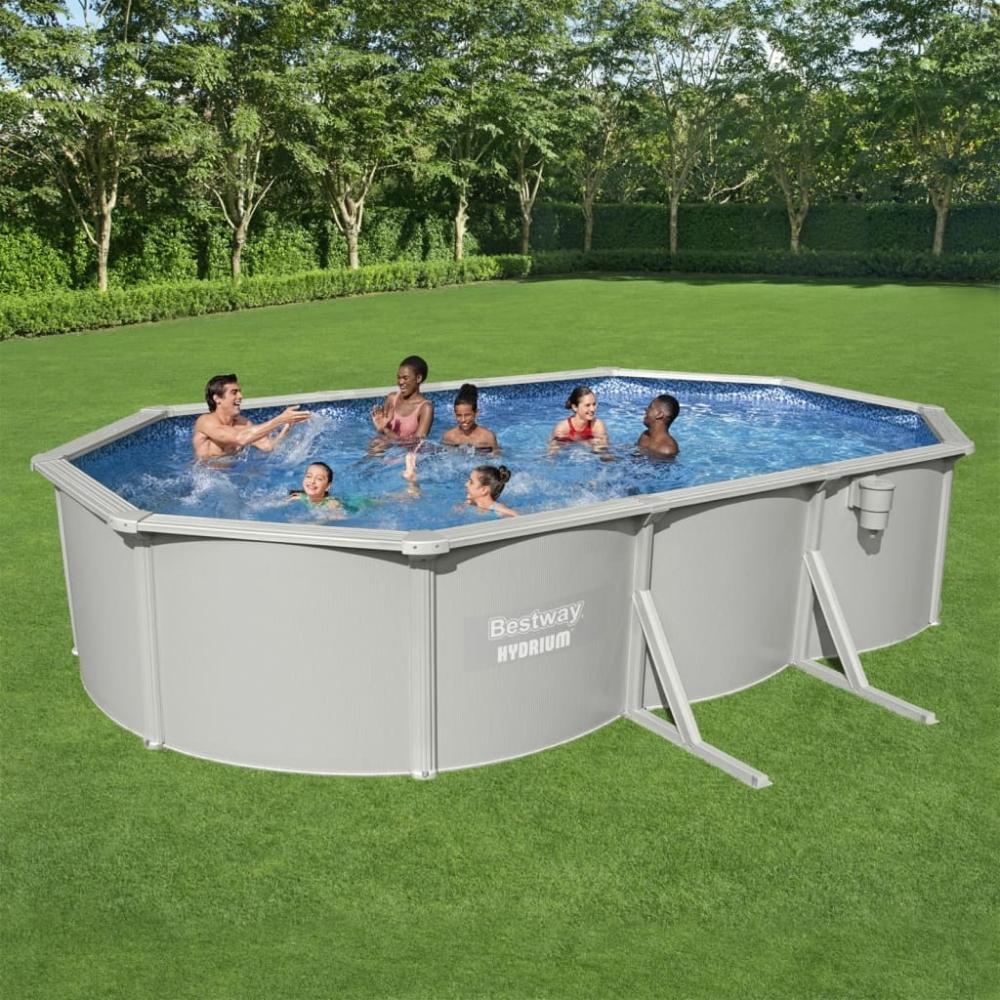 Bestway Hydrium Frame-Pool Oval 610 x 360 x 120 cm 93336 Bild 1