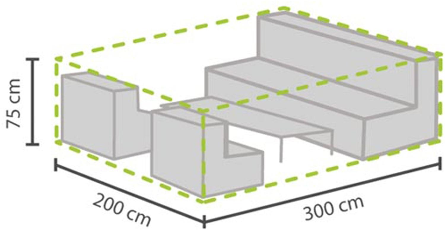 Perel Wetterfeste Schutzhülle Abdeckung L für Garten Lounge Set, 300x200x75cm Bild 1