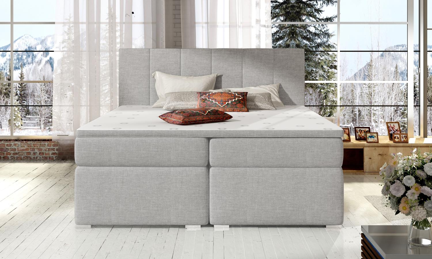 Bolero 140X200, Boxspring Bett, Grau Bild 1