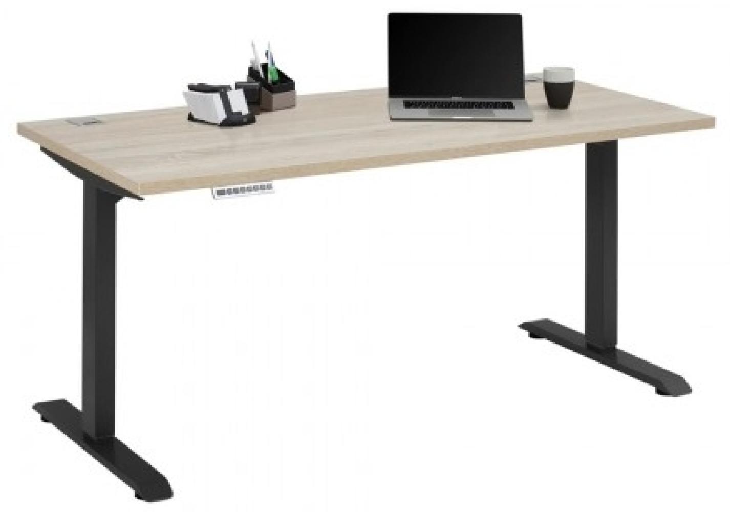 Maja Höhenverstellbarer Schreibtisch 5504 Metall anthrazit - Sonoma-Eiche Bild 1
