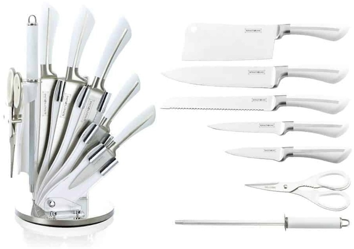 Messer Kochmesser Messerständer Messerset 8-tlg. Royalty Line weiß RL-KSS750 Bild 1