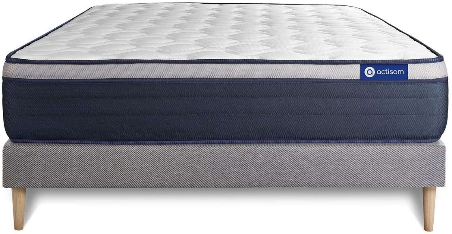 Actiflex max matratze 160x200 cm + Bettgestell mit lattenrost - Dicke : 26cm - Taschenfederkern und Memory-Schaum - H4 Bild 1