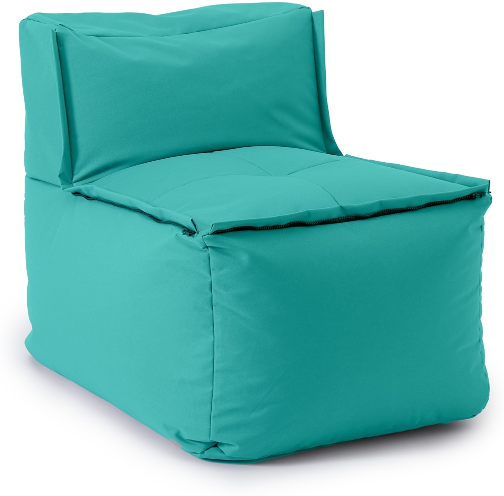 Lumaland Sitzsack-Sofa, Polyester, Türkis, Mittelteil (54x81x70 cm) Bild 1