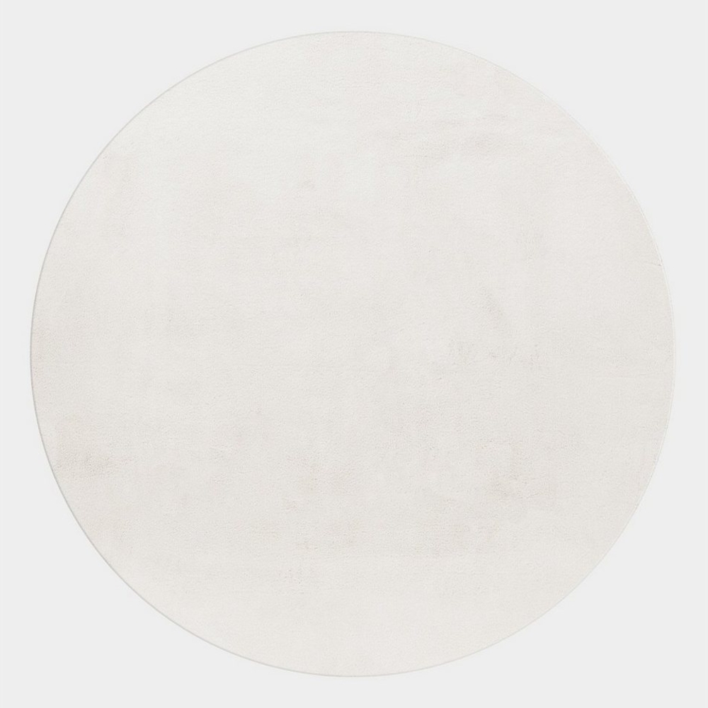 Ayyildiz Teppiche Hochflor-Teppich POUFFY 5100, rund, Höhe: 20 mm, Läufer, weicher glatter Softflor, Kaninchen Fell Haptik, waschbar Bild 1