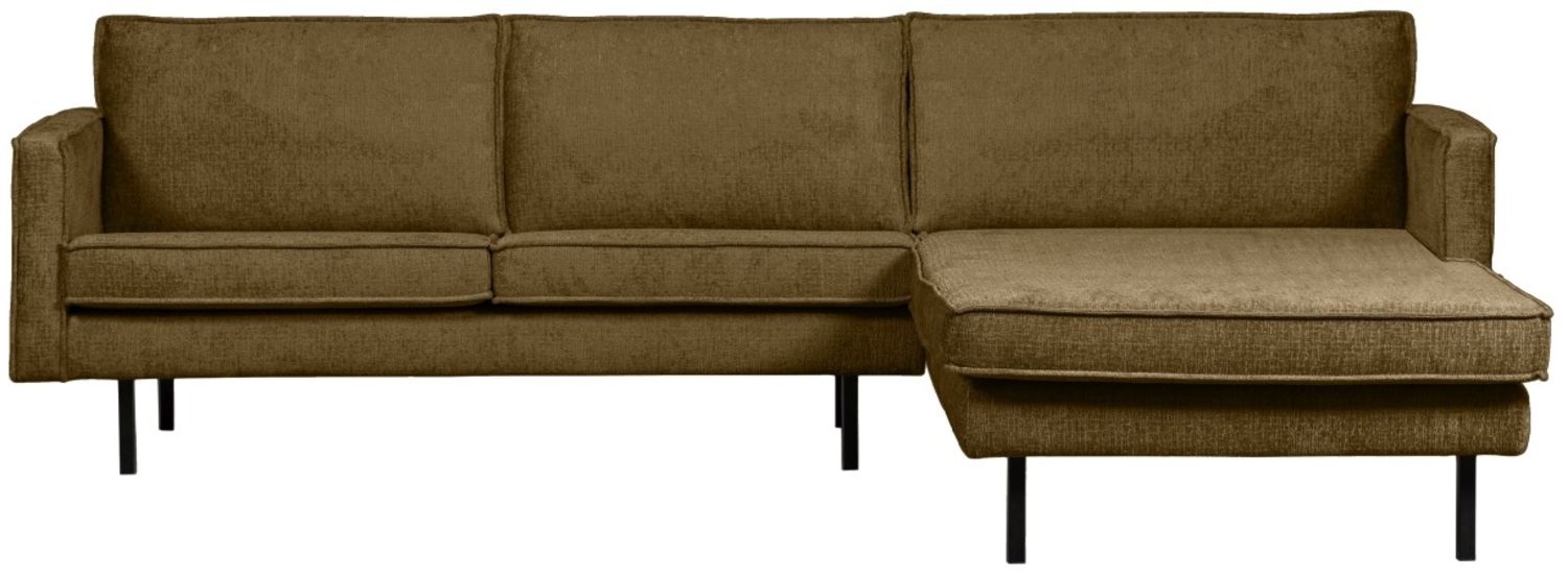 Chaiselongue Rodeo aus Struktursamt Rechts, Brass Bild 1