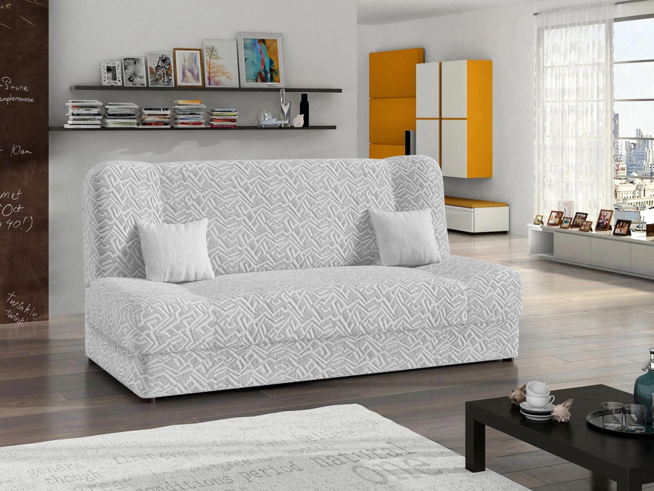 Schlafsofa Jonas Premium mit Bettkasten (Farbe: Sempre 04 + Sempre 04 + Trenza 04) Bild 1