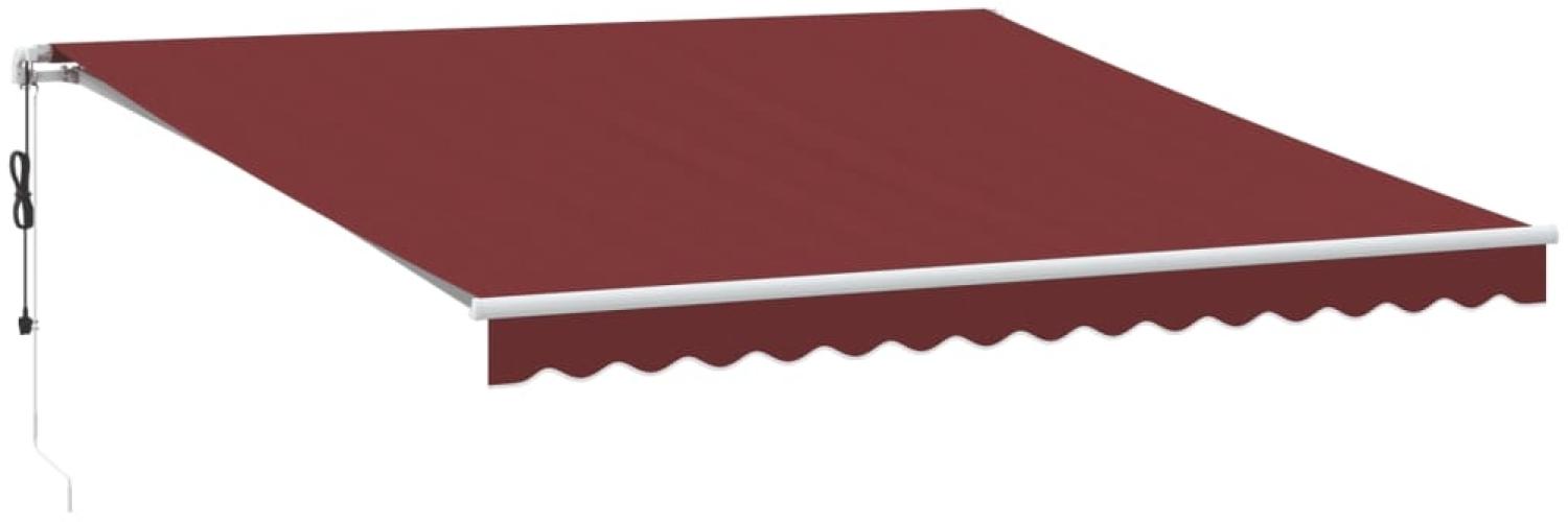 vidaXL Markise Automatisch mit LED Weinrot 400x300 cm 3214975 Bild 1