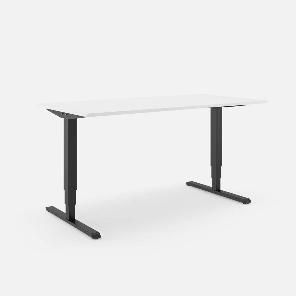 Steelforce 400 Schreibtisch - 200 , Weiß , Schwarz Bild 1