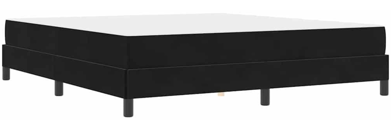 vidaXL Boxspringbett mit Matratze Schwarz 180x220 cm Stoff 3398805 Bild 1