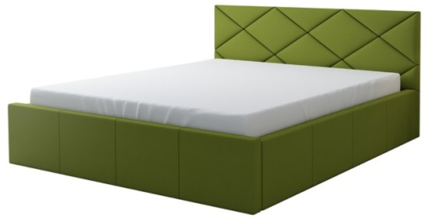 Polsterbett VIGI 90x200 mit Matratze, Bettkasten und Lattenrost. Farbe: Grün 12 Bild 1
