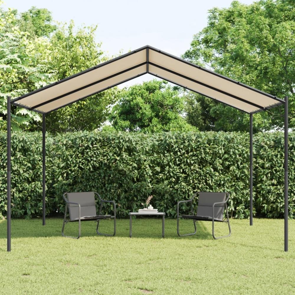 vidaXL Gartenpavillon Beige 4x4 m Stahl und Stoff 362454 Bild 1