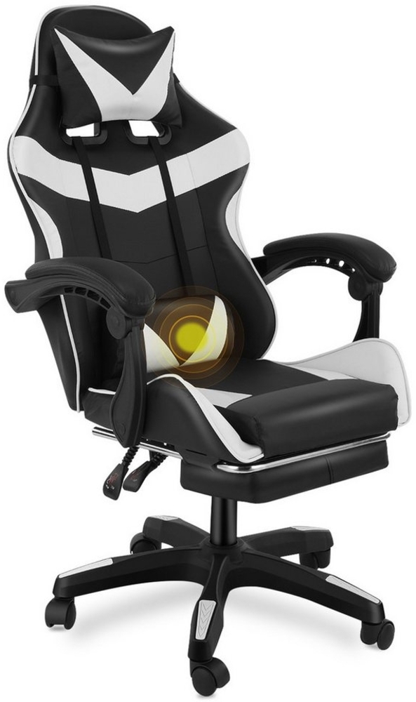 kehot Gaming-Stuhl Ergonomischer Schreibtischstuhl mit Fußstütze, Massage-Lendenkissen, Kopfstütze Gaming Chair Höhenverstellbar Computerstuhl,360° drehbar Bild 1