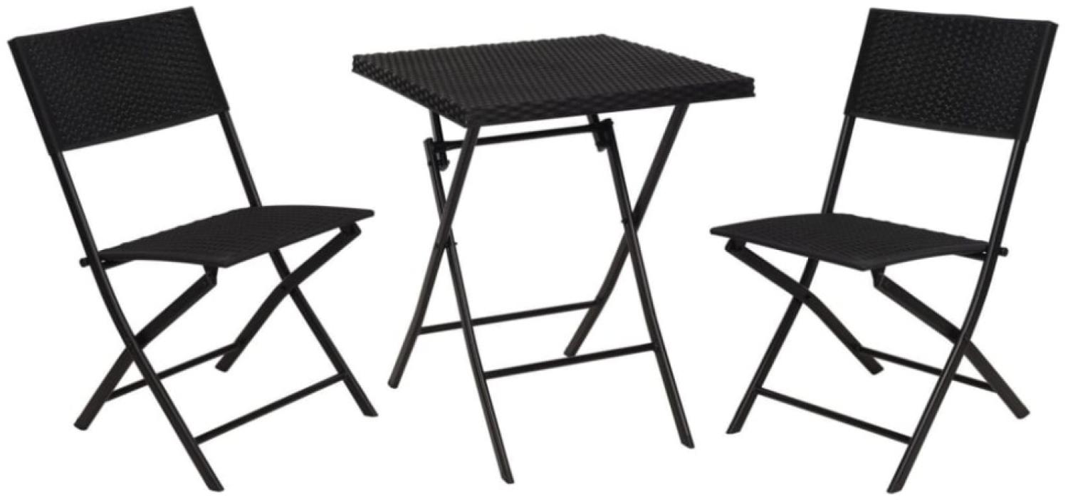 ProGarden 3-tlg. Garten-Bistro-Set Rattan-Optik Bild 1