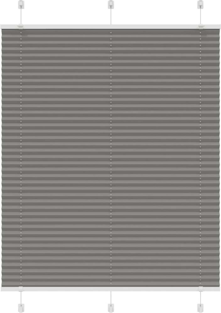 vidaXL Plissee Anthrazit 110x100 cm Stoffbreite 109,4 cm Polyester 4015077 Bild 1