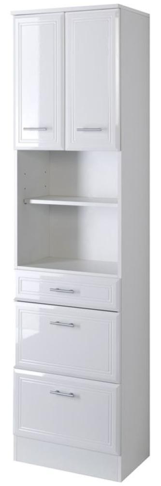 Hochschrank RIMINI-03, Hochglanz weiß, B x H x T ca.: 50 x 190 x 34cm Bild 1