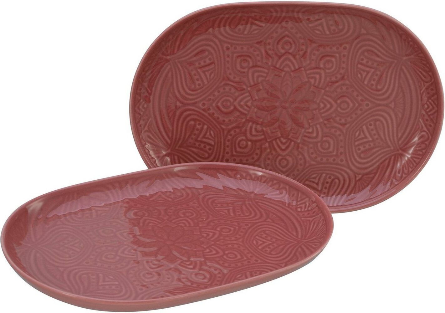 CreaTable 21631 Orient Mandala Platten Set, rot, 2-teilig (1 Set) Bild 1