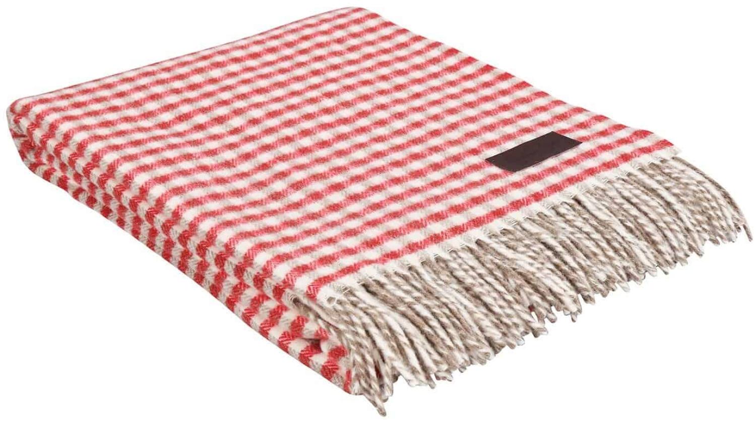 eskimo Wolle Plaid Maloja | 130x180 cm | rot Bild 1